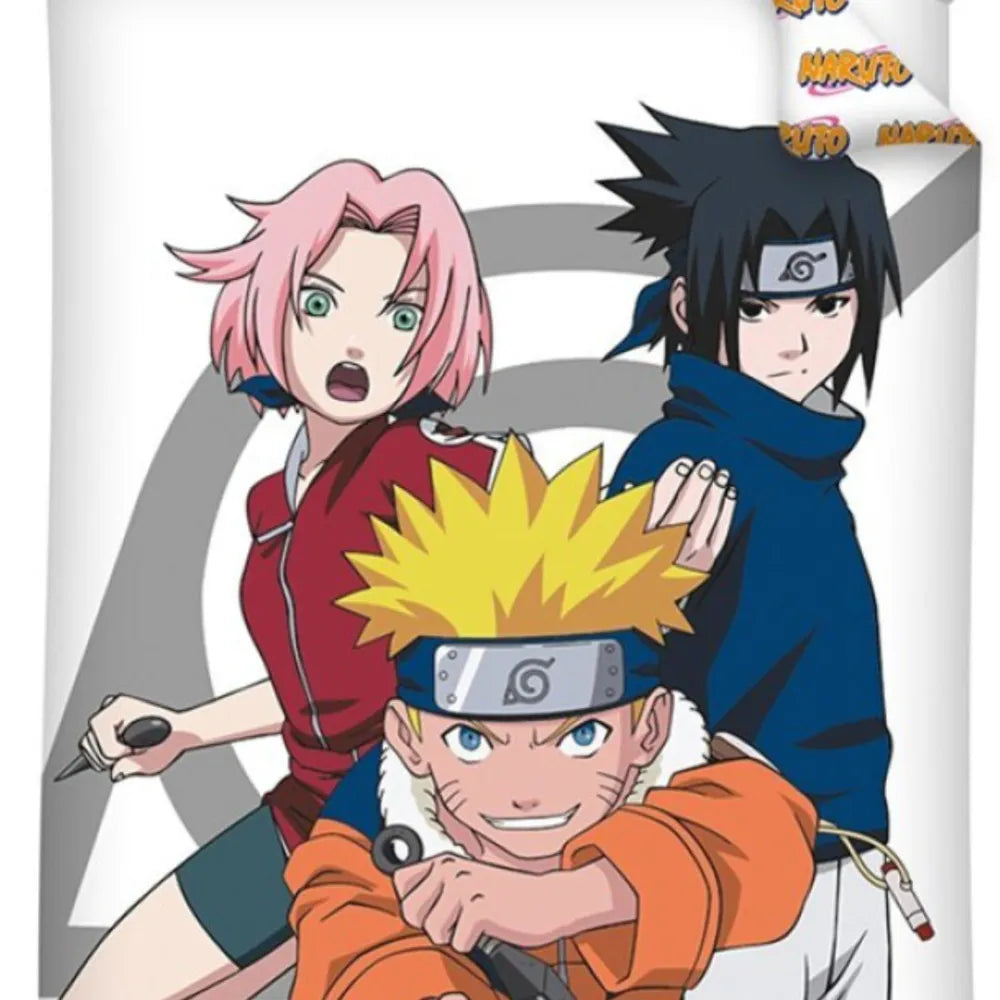 Anime Naruto Kinder Bettwäsche 2tlg. Set 135-140x200 65x65 Sakura Sasu –  WS-Trend