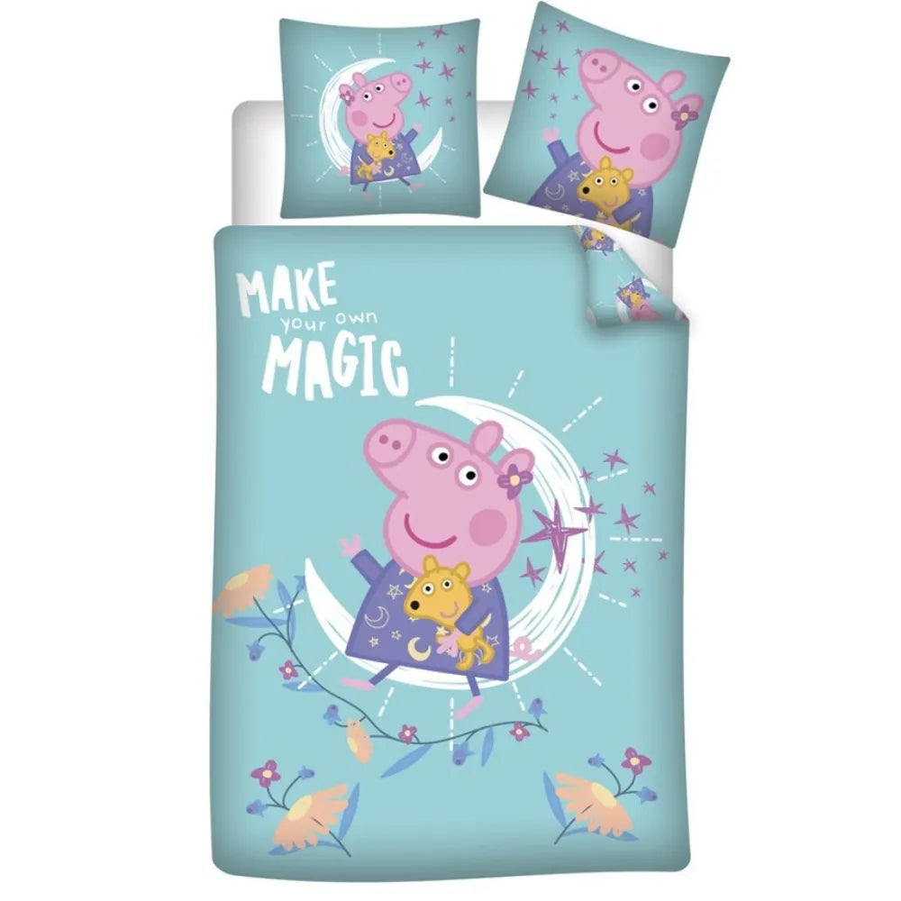 Peppa Wutz Kinder Bettwäsche Mikrofaser 2tlg Set 135/140x200 63x63 cm - WS-Trend.de Bezug