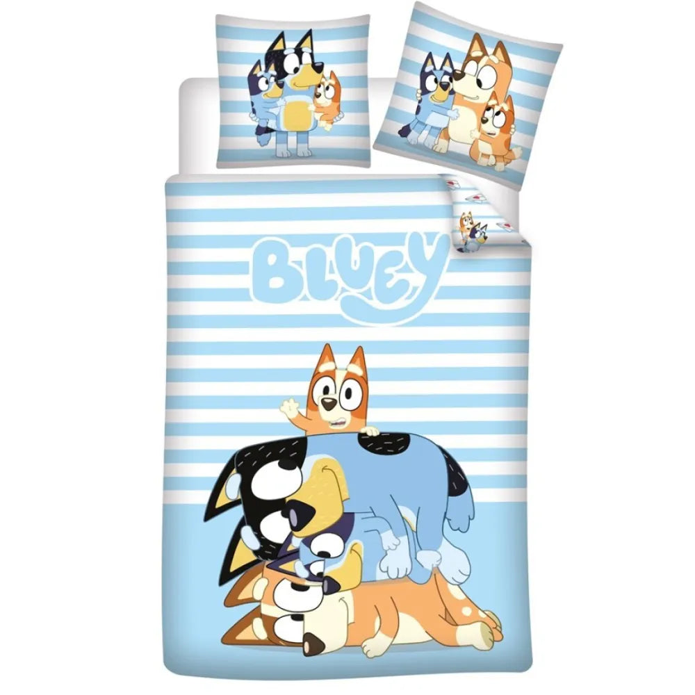 Bluey und Bingo Kinder Bettwäsche 2tlg. Set 135-140x200 65x65 100% Baumwolle - WS-Trend.de