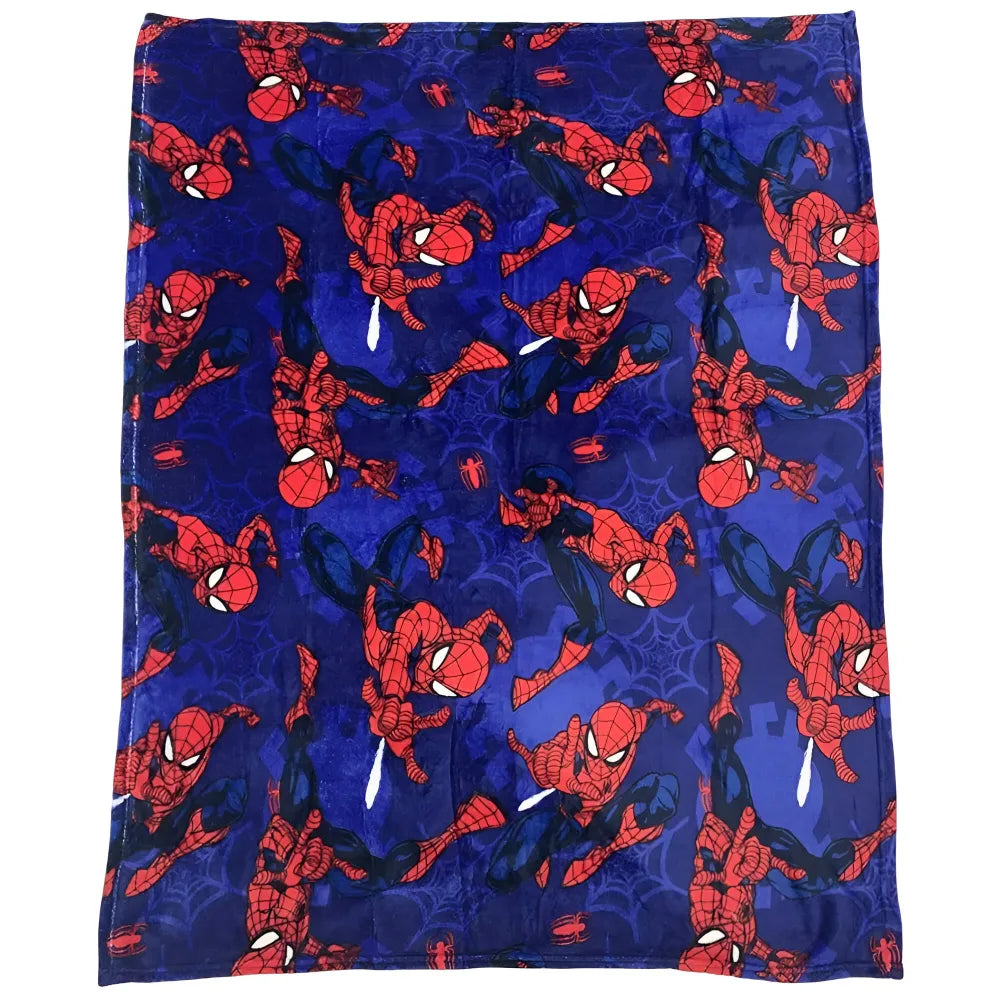 Marvel Spiderman Kinder Flanell Wohndecke warme Kuscheldecke 110x150 cm - WS-Trend.de