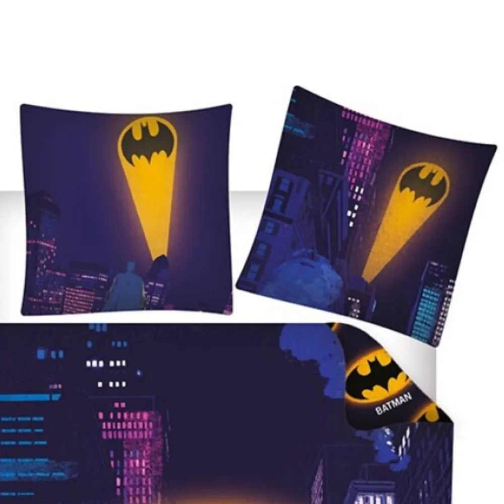 DC Comics Batman Kinder Bettwäsche Kinderbettwäsche 2tlg Set 135-140x200 65x65 - WS-Trend.de