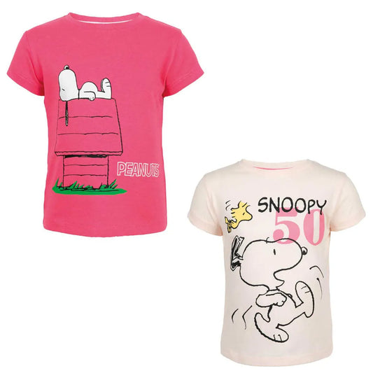 Peanuts Snoopy Kinder Mädchen kurzarm T-Shirt Shirt - WS-Trend.de Gr. 92-128 100% Baumwolle