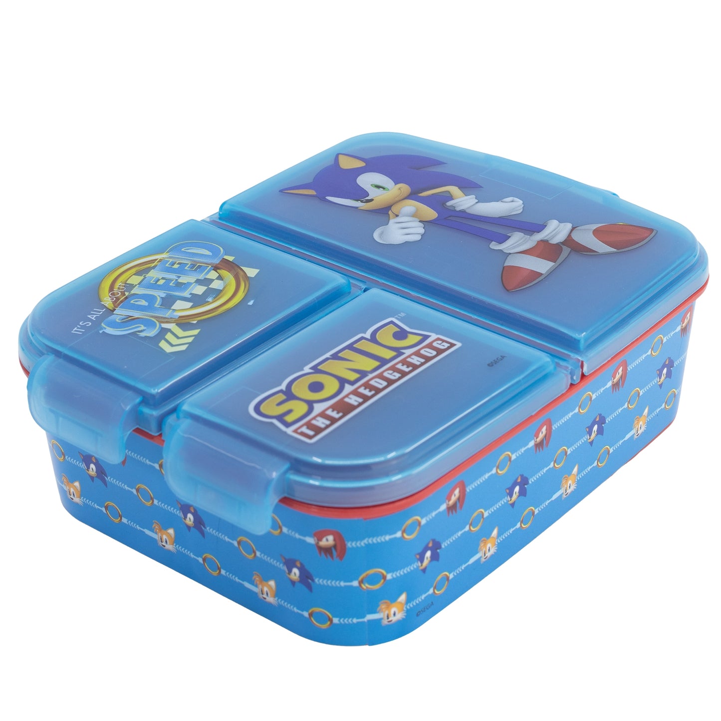 Sonic the Hedgehog 2 tlg. Lunch Set Brotdose mit 3 Kammern XL Alu-Trinkflasche