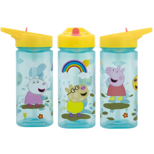 Peppa Pig Wutz Sportflasche Wasserflasche Trinkflasche Flasche Halm 510 ml - WS-Trend.de