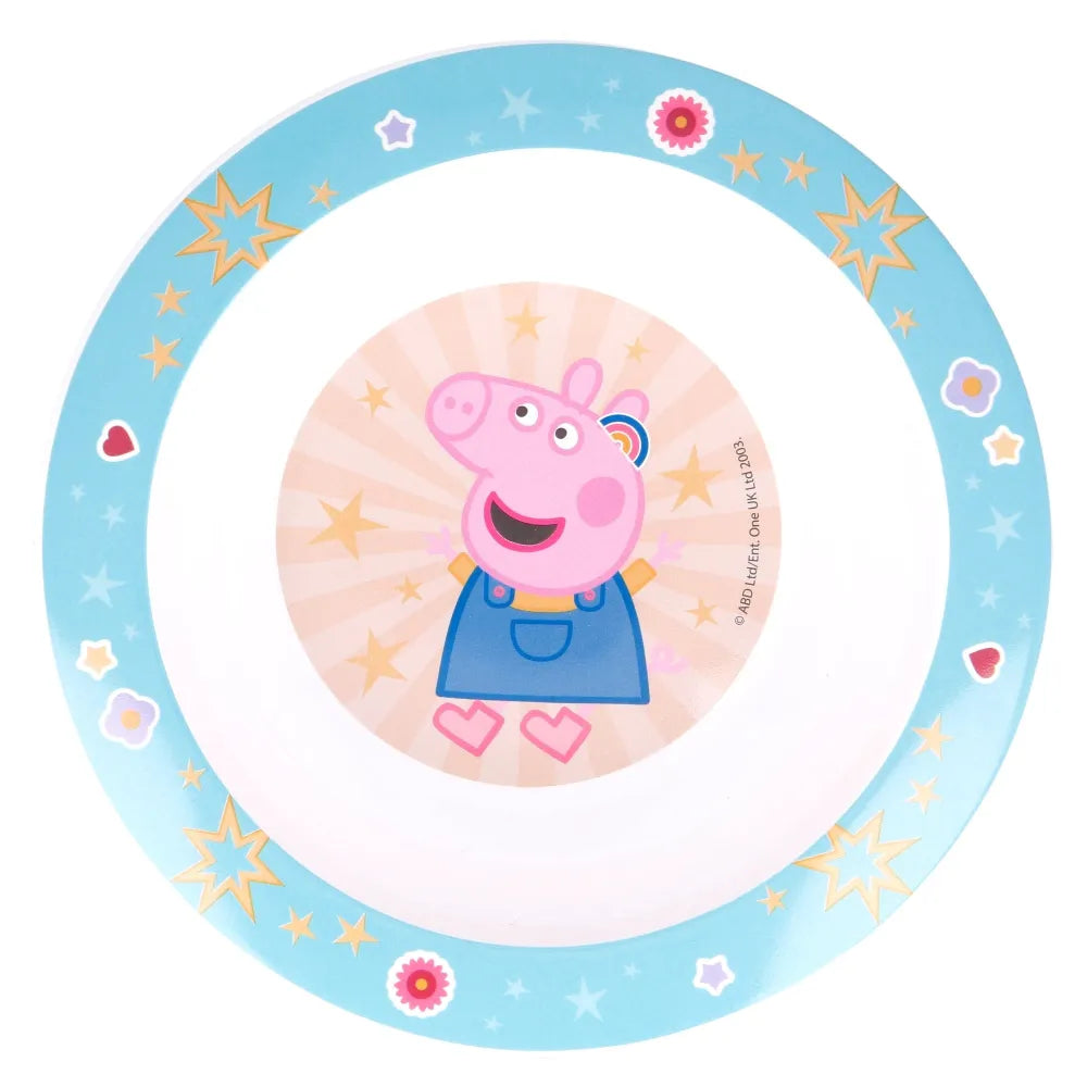 Peppa Wutz Kinder Geschirr-Set 5 teilig Becher Teller Schüssel Besteck - WS-Trend.de