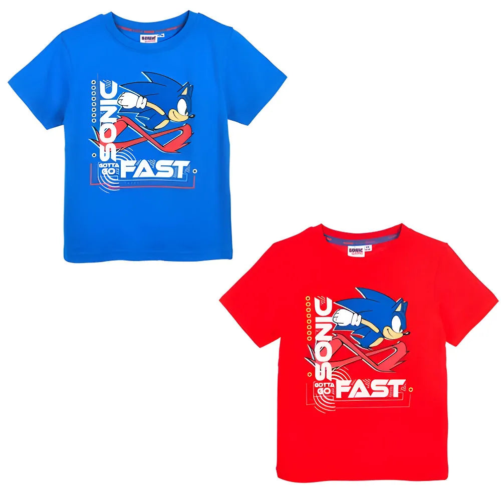 Sonic The Hedgehog Kinder Junge kurzarm T-Shirt Shirt - WS-Trend.de 98-128 Baumwolle