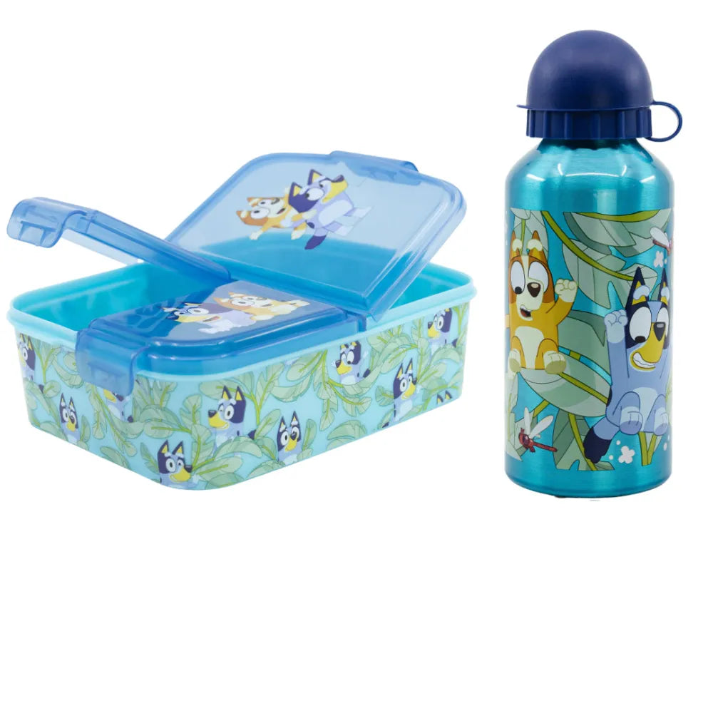 Disney Bluey Bingo Kinder 2 teiliges Set Brotdose plus Aluminium Trinkflasche - WS-Trend.de