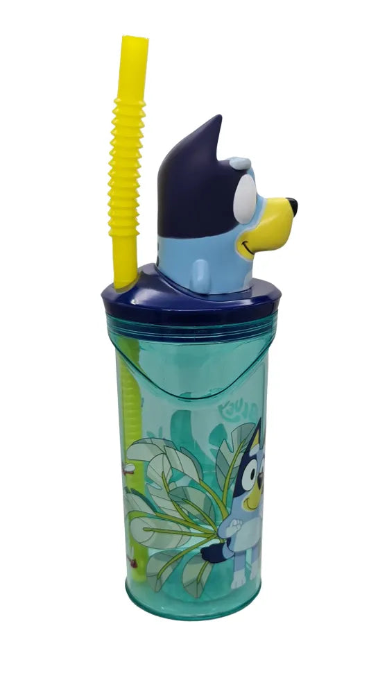 Bluey 3D Deckel Kinder Trinkbecher Becher mit integriertem Halm 360 ml - WS-Trend.de