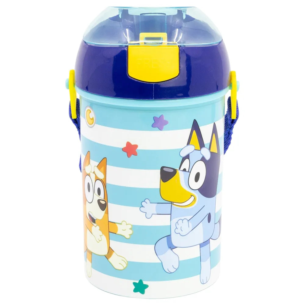 Bluey Bingo Kinder Wasserflasche Trinkflasche Flasche 450 ml Tragegurt - WS-Trend.de