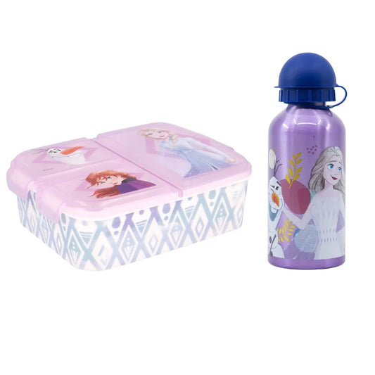 Disney Die Eiskönigin Anna Elsa 2 tlg Kinder Lunch Set Brotdose Alu-Trinkflasche - WS-Trend.de