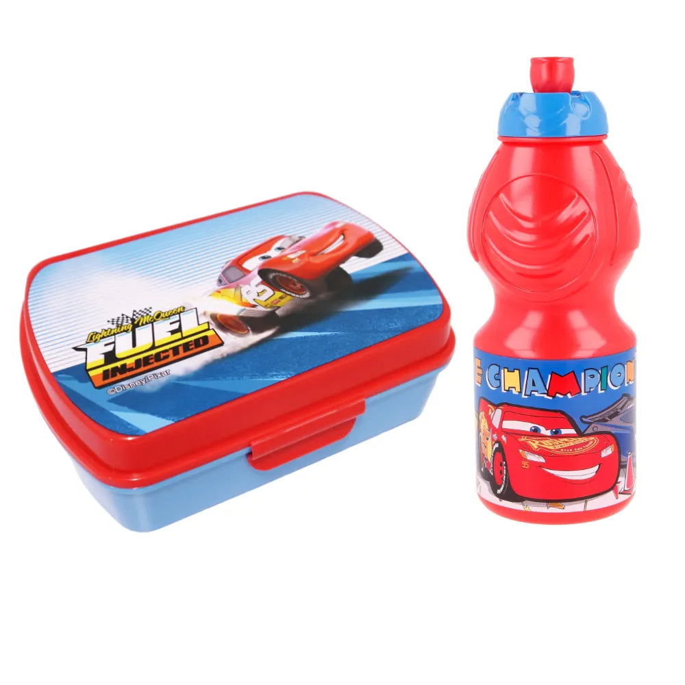 Disney Cars Lightning McQueen 2 teiliges Lunch Set - Brotdose Trinkflasche 400ml - WS-Trend.de