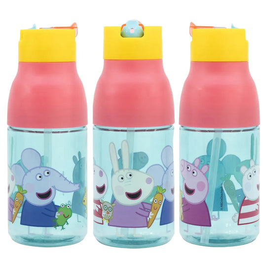 Peppa Pig Wutz Sportflasche Wasserflasche Trinkflasche Flasche Halm 420 ml - WS-Trend.de