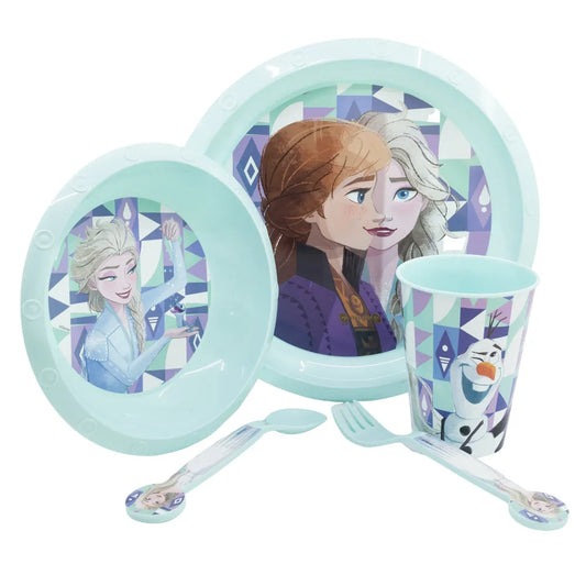 Disney Die Eiskönigin Elsa Kinder Geschirr-Set 5 teilig Becher Teller Schüssel - WS-Trend.de