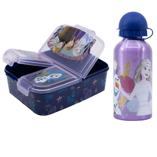 Disney Die Eiskönigin Anna Elsa 2 tlg Kinder Lunch Set Brotdose Alu-Trinkflasche - WS-Trend.de