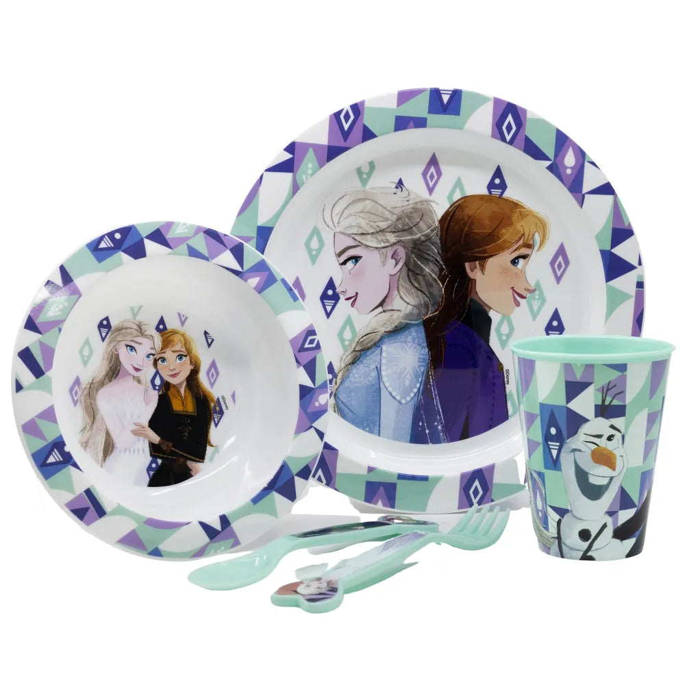 Disney Die Eiskönigin Elsa Kinder Geschirr-Set 5 teilig Becher Teller Schüssel - WS-Trend.de