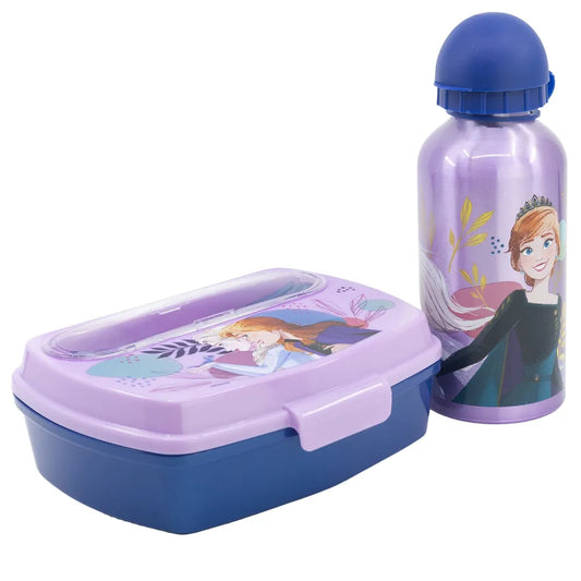 Disney Die Eiskönigin 4 tlg Kinder Lunch Set Brotdose Alu-Trinkflasche Besteck - WS-Trend.de