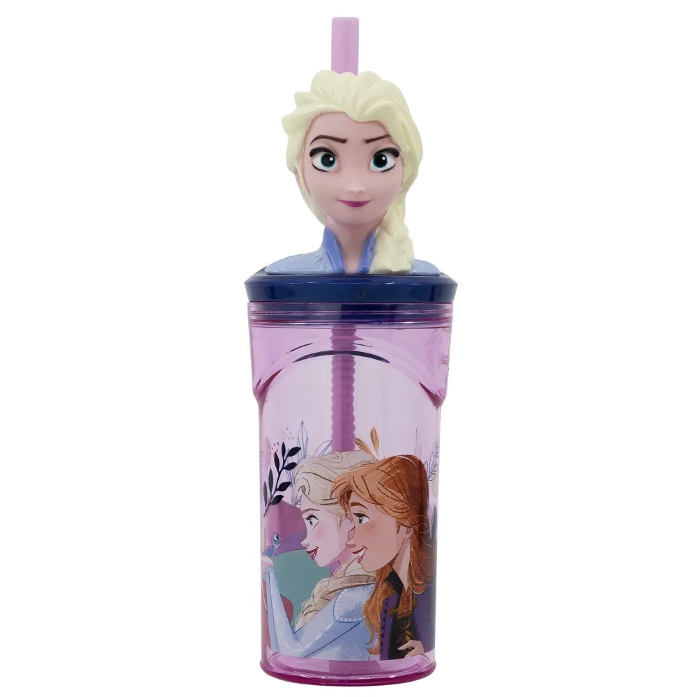 Disney Die Eiskönigin Elsa 3D Kinder Trinkbecher mit Halm Becher 360 ml - WS-Trend.de