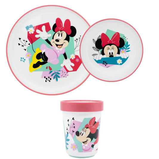 Disney Minnie Maus Kinder Geschirr-Set 3 teilig Becher Teller Schüssel - WS-Trend.de