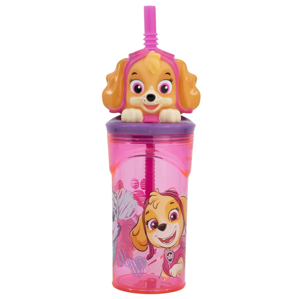 Paw Patrol Skye 3D Deckel Kinder Trinkbecher Becher integriertem Halm 360ml - WS-Trend.de