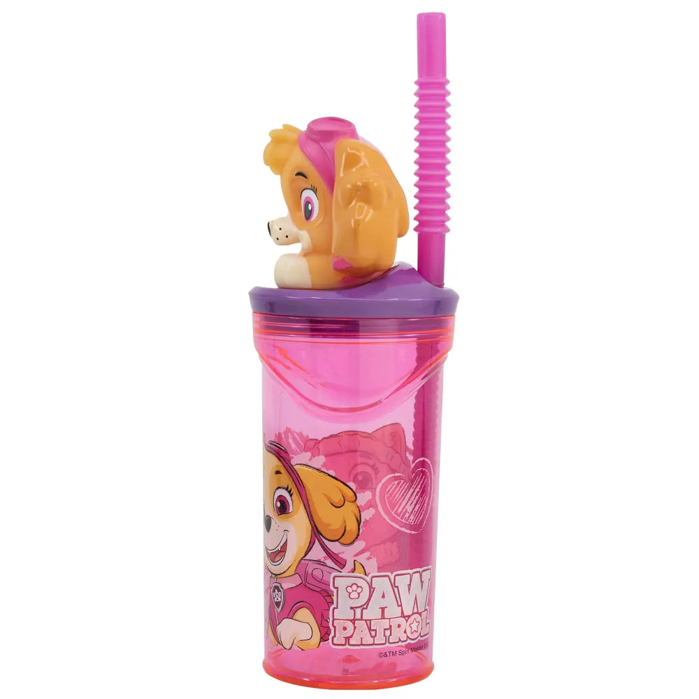 Paw Patrol Skye 3D Deckel Kinder Trinkbecher Becher integriertem Halm 360ml - WS-Trend.de