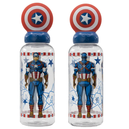 Marvel Avengers Captain America 3D Kopf Wasserflasche Trinkflasche Flasche 560 ml - WS-Trend.de