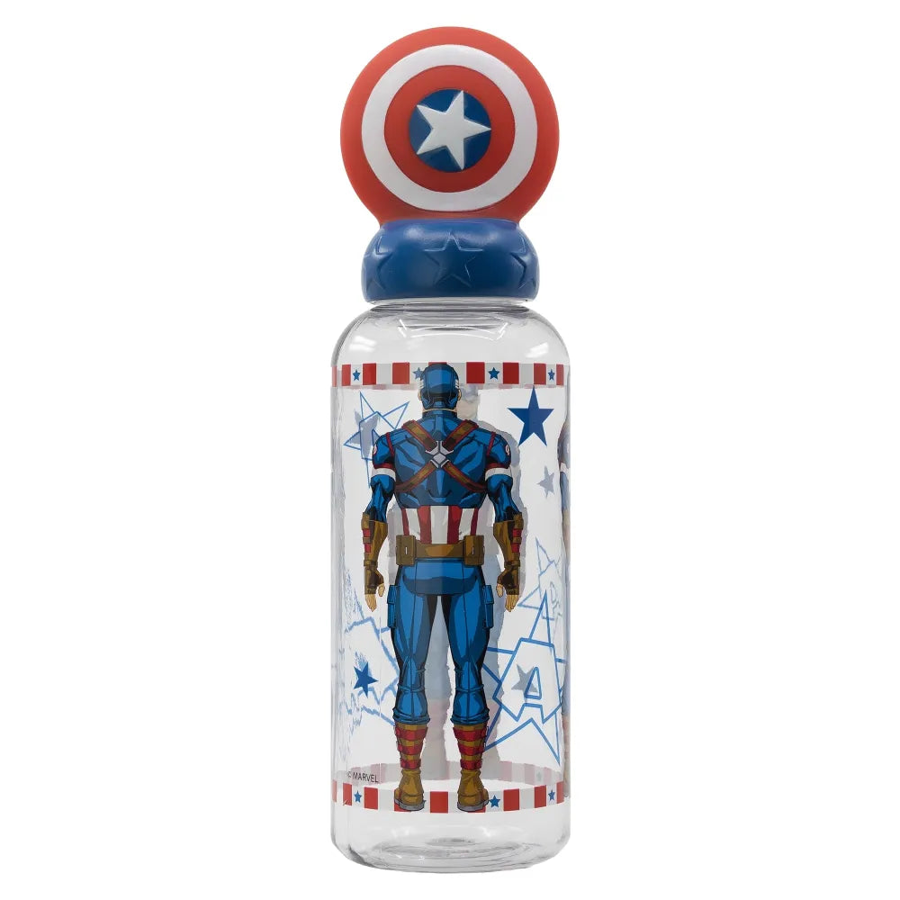 Marvel Avengers Captain America 3D Kopf Wasserflasche Trinkflasche Flasche 560 ml - WS-Trend.de