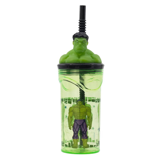 Marvel Hulk 3D Deckel Kinder Trinkbecher Becher mit integriertem Halm - WS-Trend.de