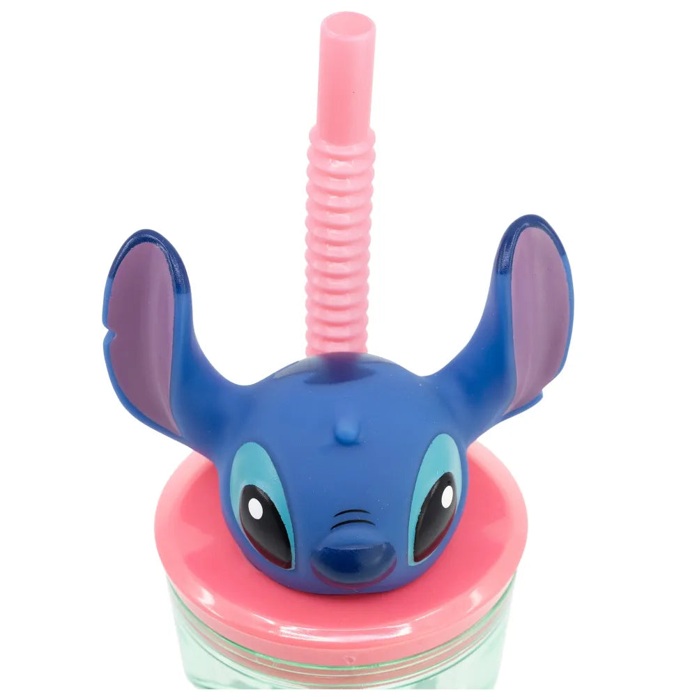 Disney Stitch 3D Deckel Kinder Trinkbecher Becher mit integriertem Halm 360 ml - WS-Trend.de