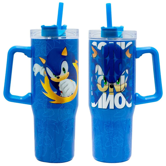 Sonic the Hedgehog Edelstahl XL Iso Kaffeebecher Thermobecher To-Go 940 ml - WS-Trend.de