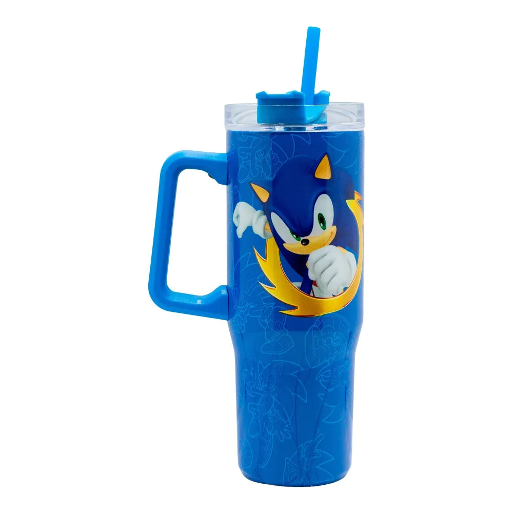 Sonic the Hedgehog Edelstahl XL Iso Kaffeebecher Thermobecher To-Go 940 ml - WS-Trend.de