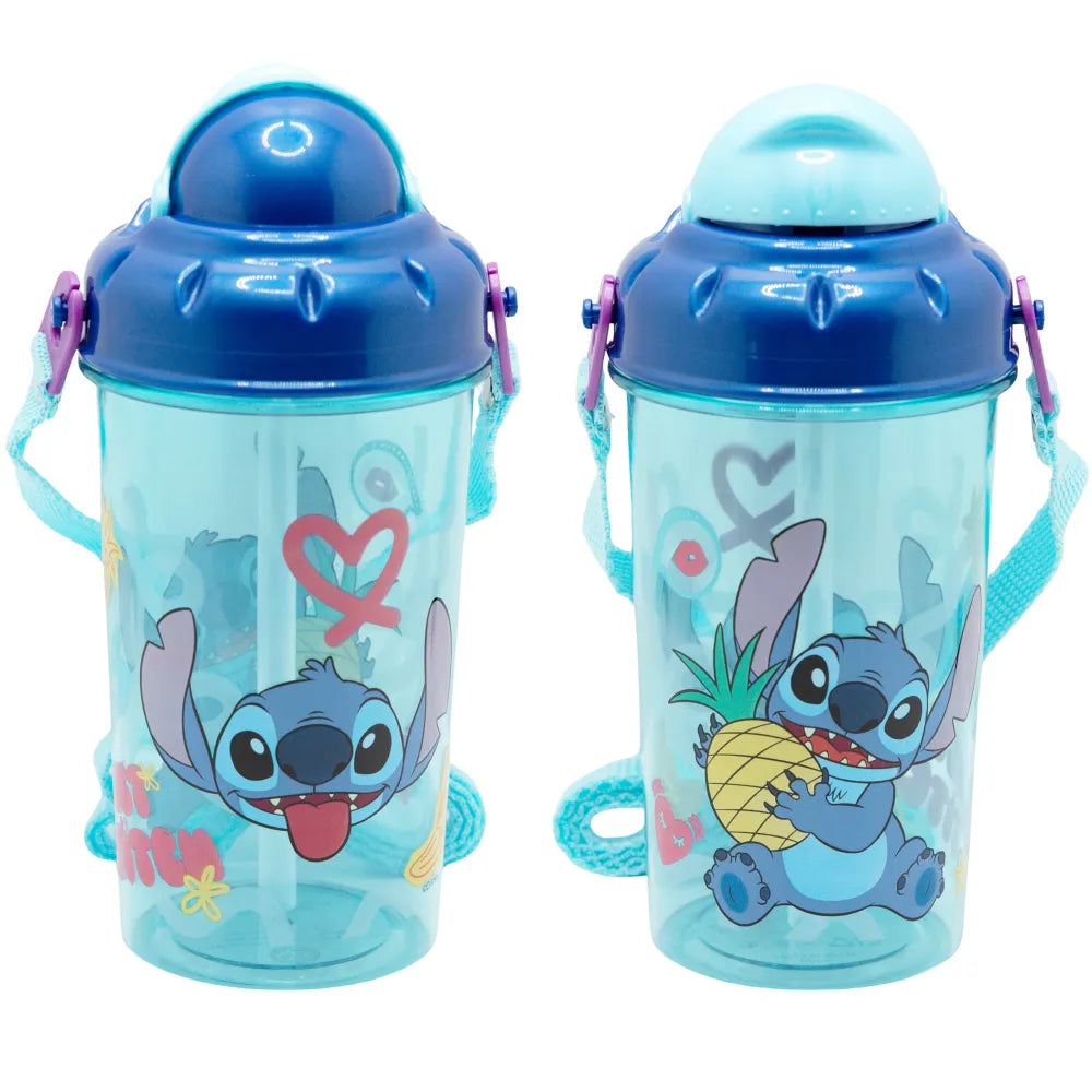 Disney Lilo und Stitch Angel Kinder Trinkflasche Flasche mit Halm 465 ml - WS-Trend.de