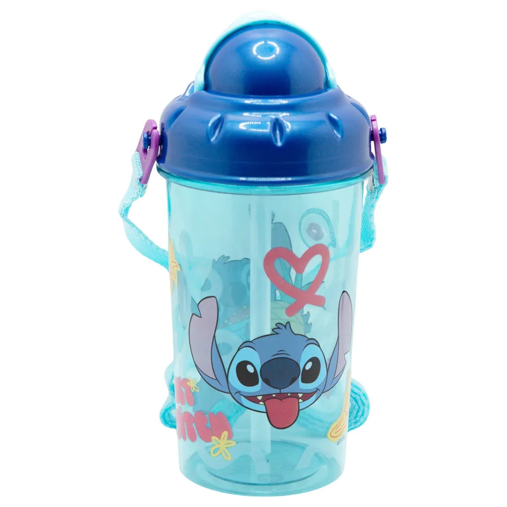 Disney Lilo und Stitch Angel Kinder Trinkflasche Flasche mit Halm 465 ml - WS-Trend.de