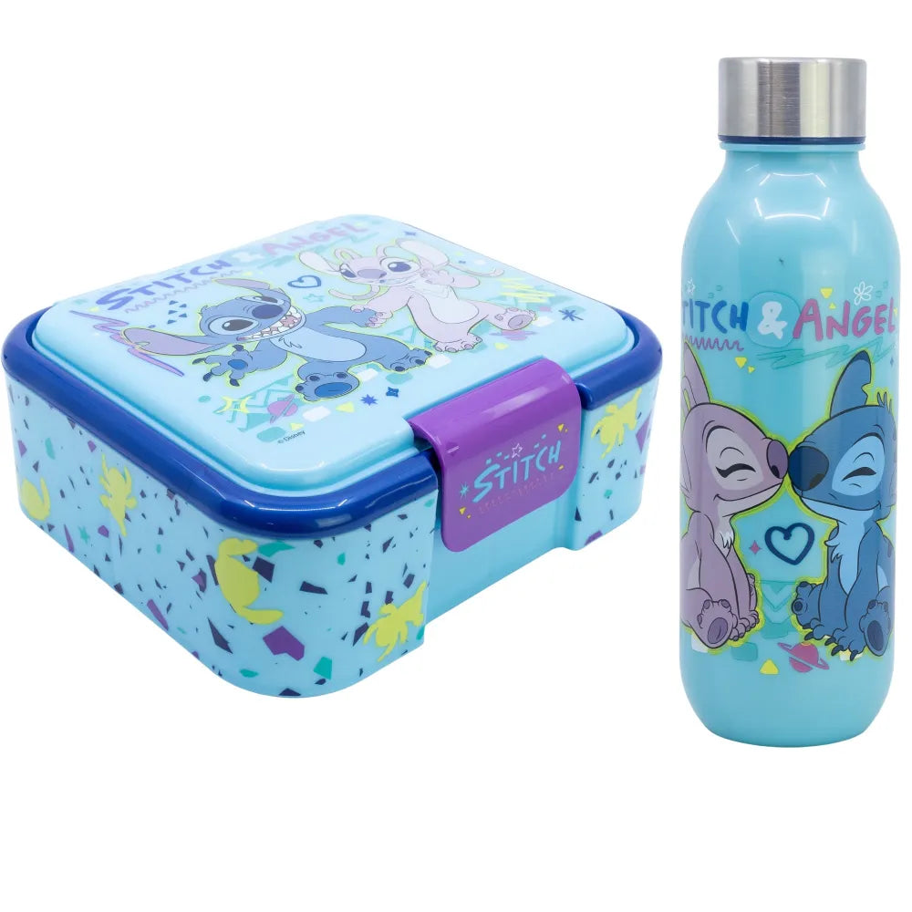 Disney Lilo und Stitch Angel 2 tlg. Set XL Brotdose plus Trinkflasche 640 ml - WS-Trend.de