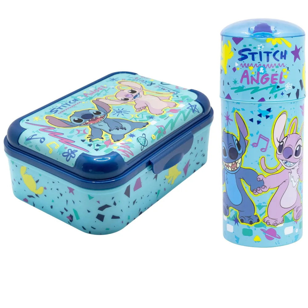 Disney Lilo und Stitch Angel 2 tlg. Lunch Set Brotdose plus Trinkflasche 350 ml - WS-Trend.de