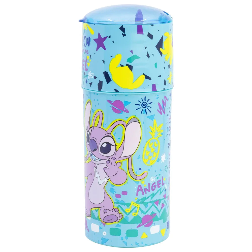 Disney Lilo und Stitch Angel Kinder Trinkflasche Flasche mit Halm 350 ml - WS-Trend.de