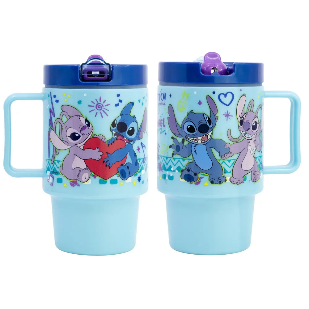 Disney Lilo und Stitch Angel Kinder Trinkbecher Becher mit Halm 530 ml - WS-Trend.de