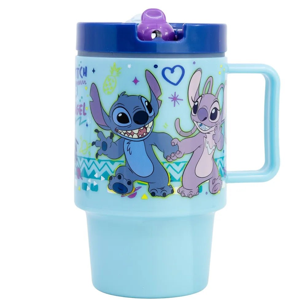 Disney Lilo und Stitch Angel Kinder Trinkbecher Becher mit Halm 530 ml - WS-Trend.de