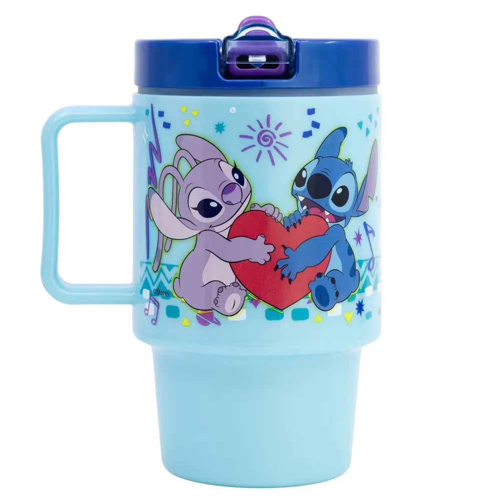 Disney Lilo und Stitch Angel Kinder Trinkbecher Becher mit Halm 530 ml - WS-Trend.de