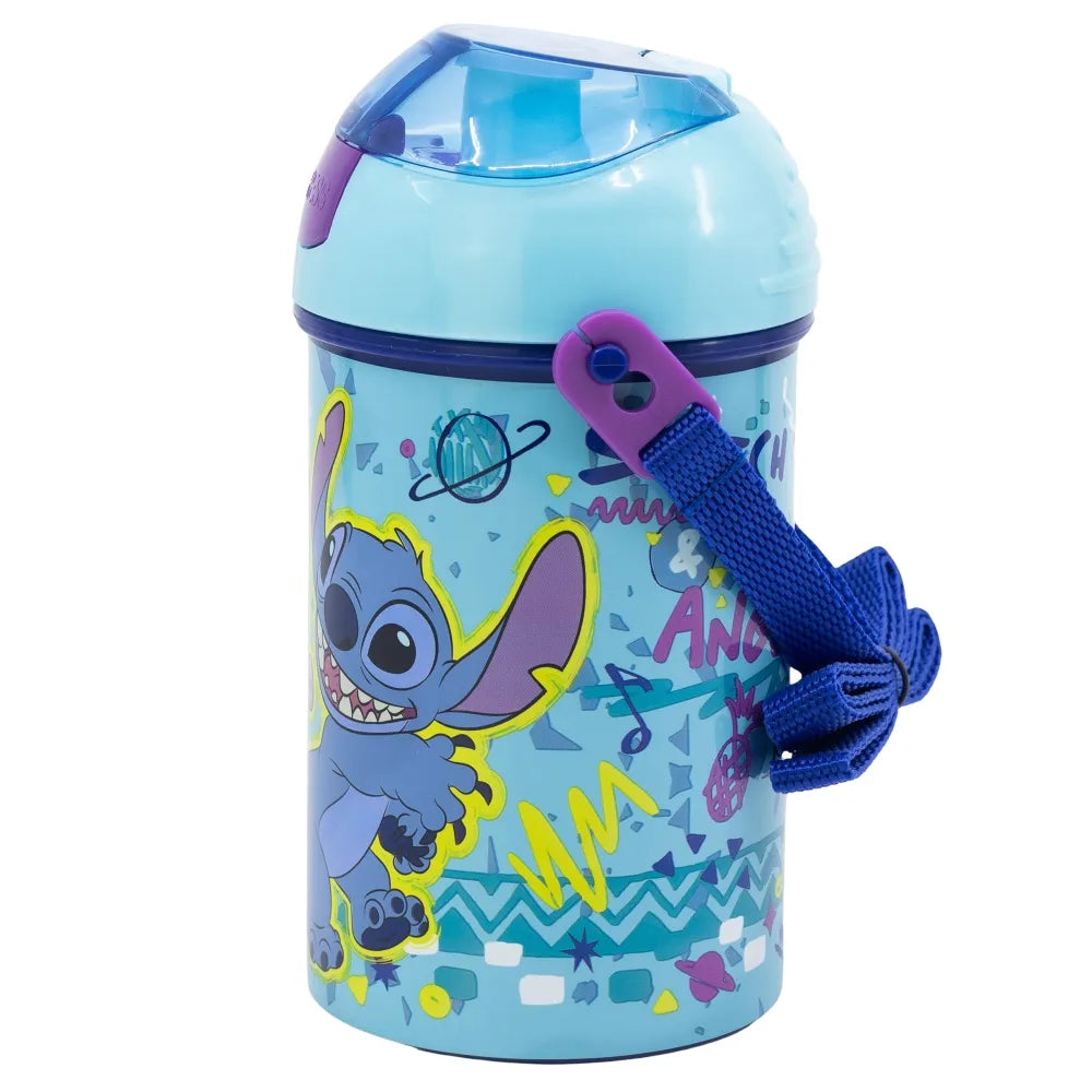 Disney Lilo und Stitch Angel Kinder Trinkflasche Flasche mit Halm 450 ml - WS-Trend.de