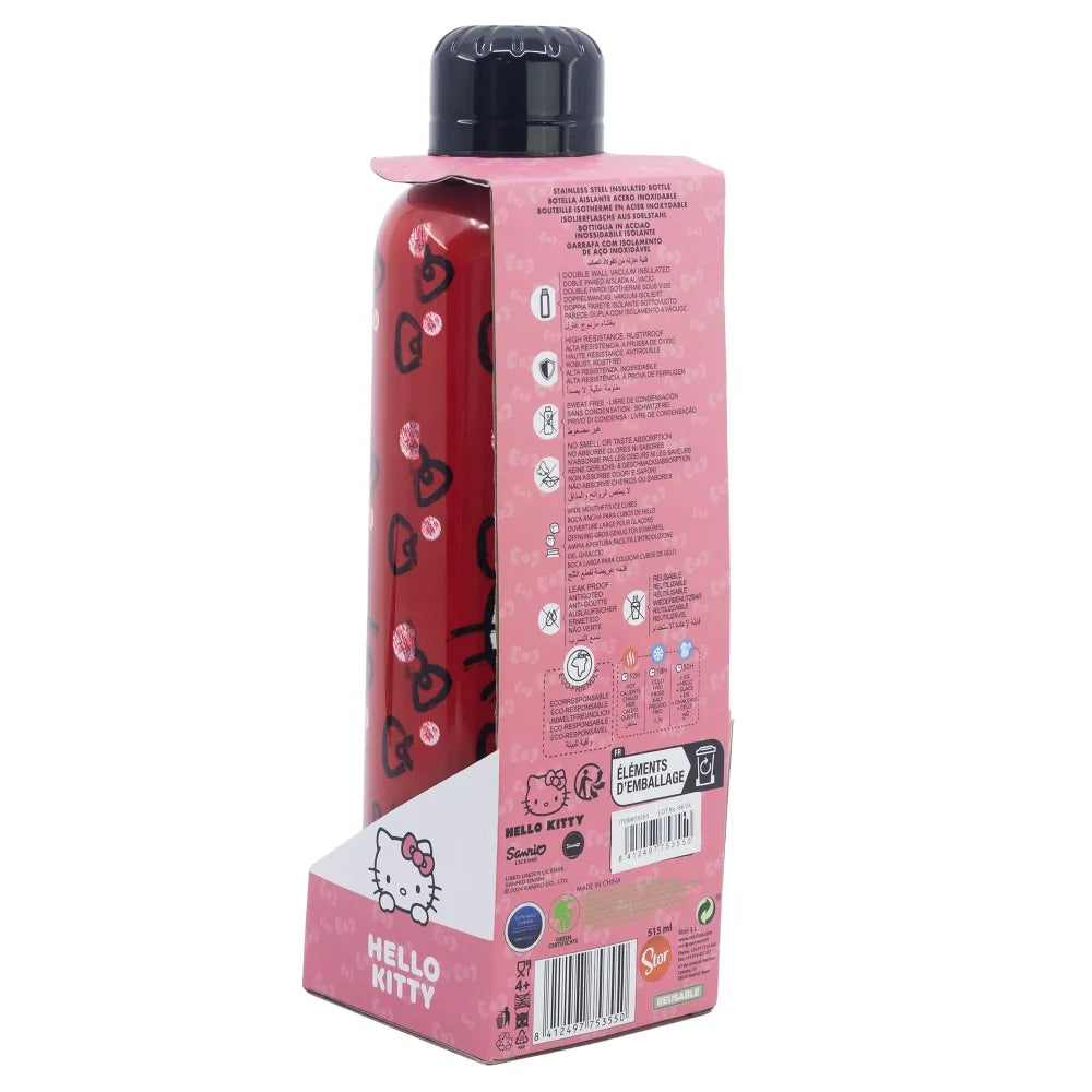 Hello Kitty Thermo Edelstahl Wasserflasche Trinkflasche Flasche 515 ml - WS-Trend.de