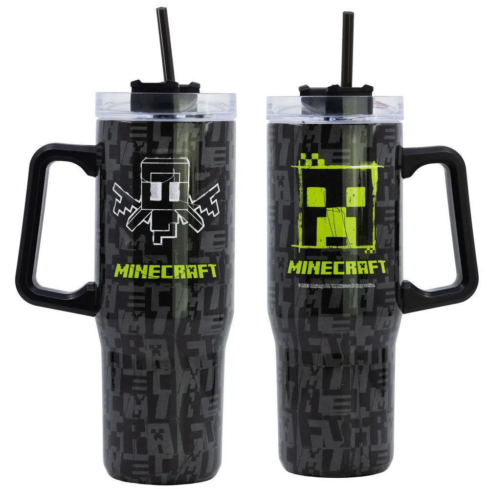 Minecraft Creeper Edelstahl XL Iso Kaffeebecher Thermobecher To-Go 940 ml - WS-Trend.de