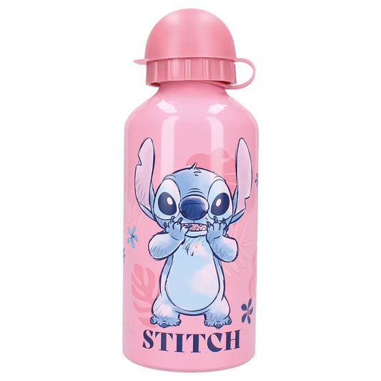 Disney Stitch Mädchen Aluminium Wasserflasche Trinkflasche Flasche 500 ml Rosa - WS-Trend.de