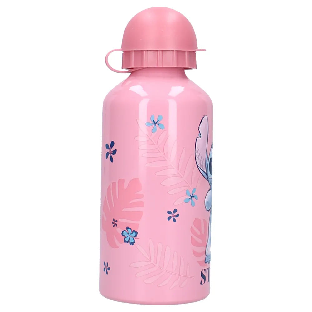 Disney Stitch Mädchen Aluminium Wasserflasche Trinkflasche Flasche 500 ml Rosa - WS-Trend.de