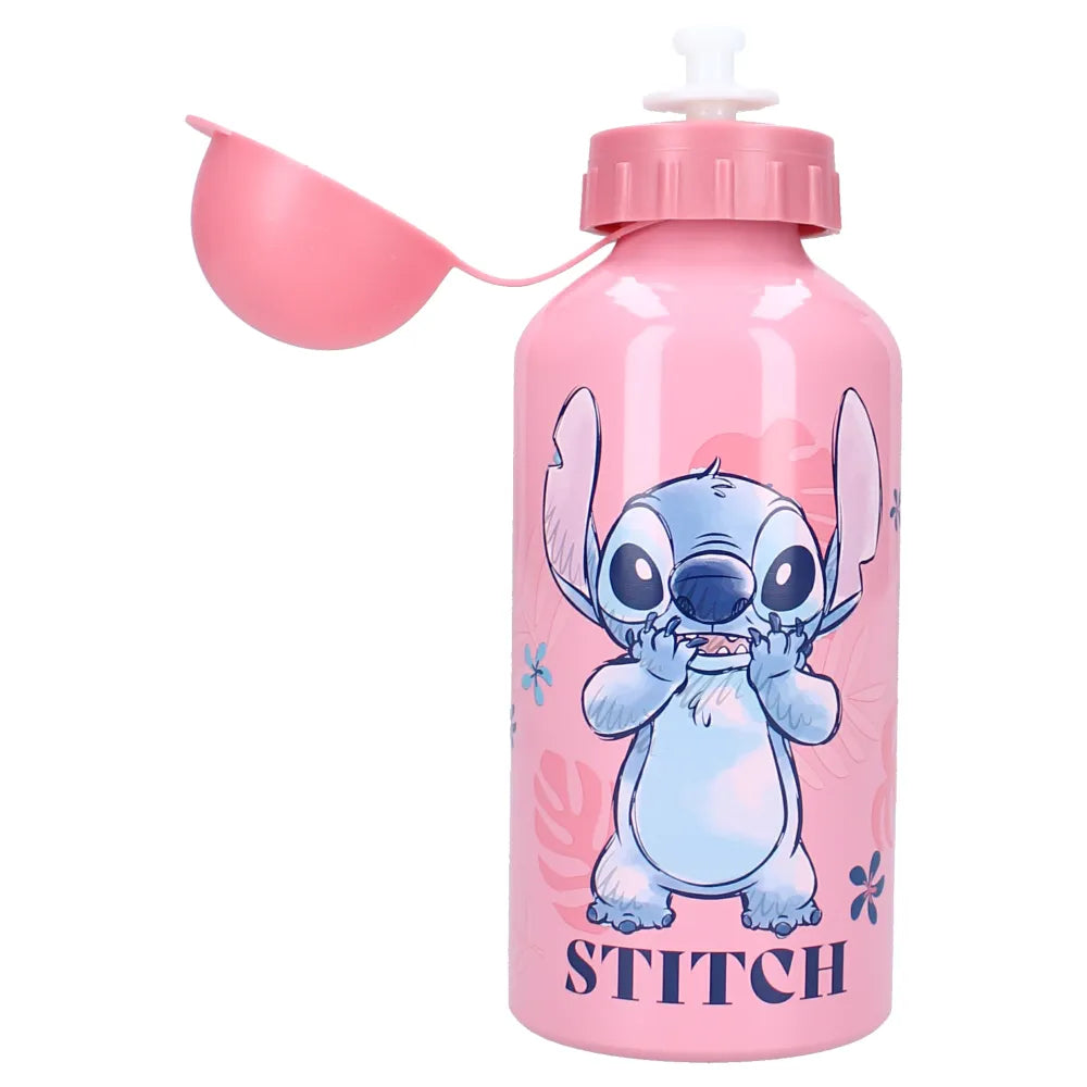 Disney Stitch Mädchen Aluminium Wasserflasche Trinkflasche Flasche 500 ml Rosa - WS-Trend.de