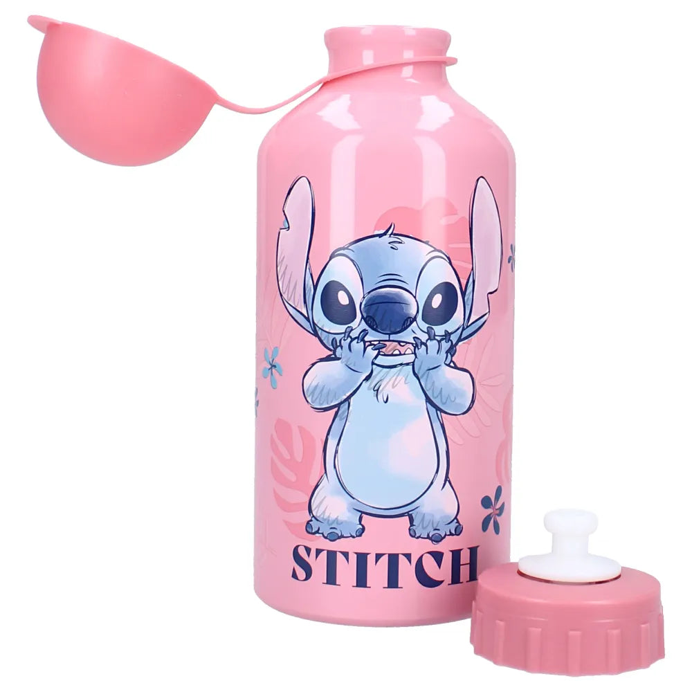 Disney Stitch Mädchen Aluminium Wasserflasche Trinkflasche Flasche 500 ml Rosa - WS-Trend.de