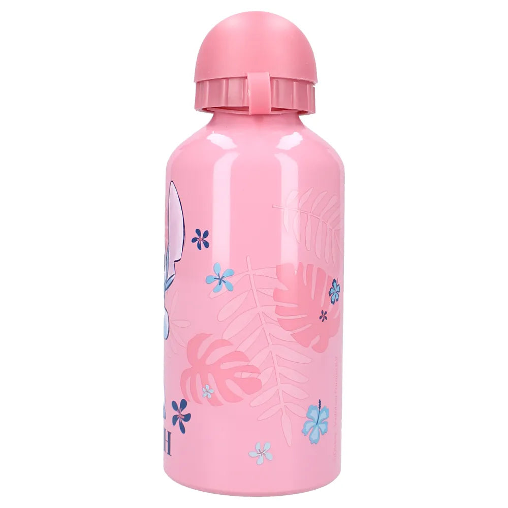 Disney Stitch Mädchen Aluminium Wasserflasche Trinkflasche Flasche 500 ml Rosa - WS-Trend.de