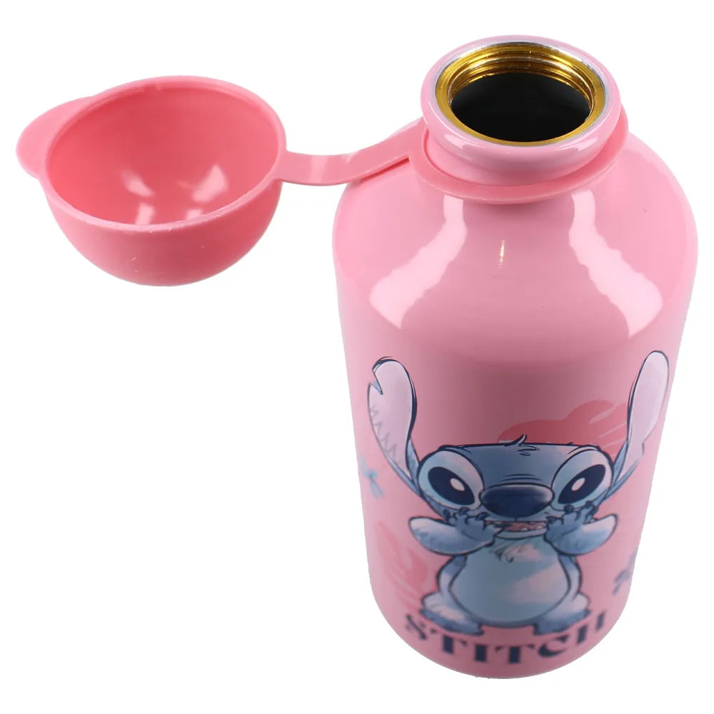 Disney Stitch Mädchen Aluminium Wasserflasche Trinkflasche Flasche 500 ml Rosa - WS-Trend.de