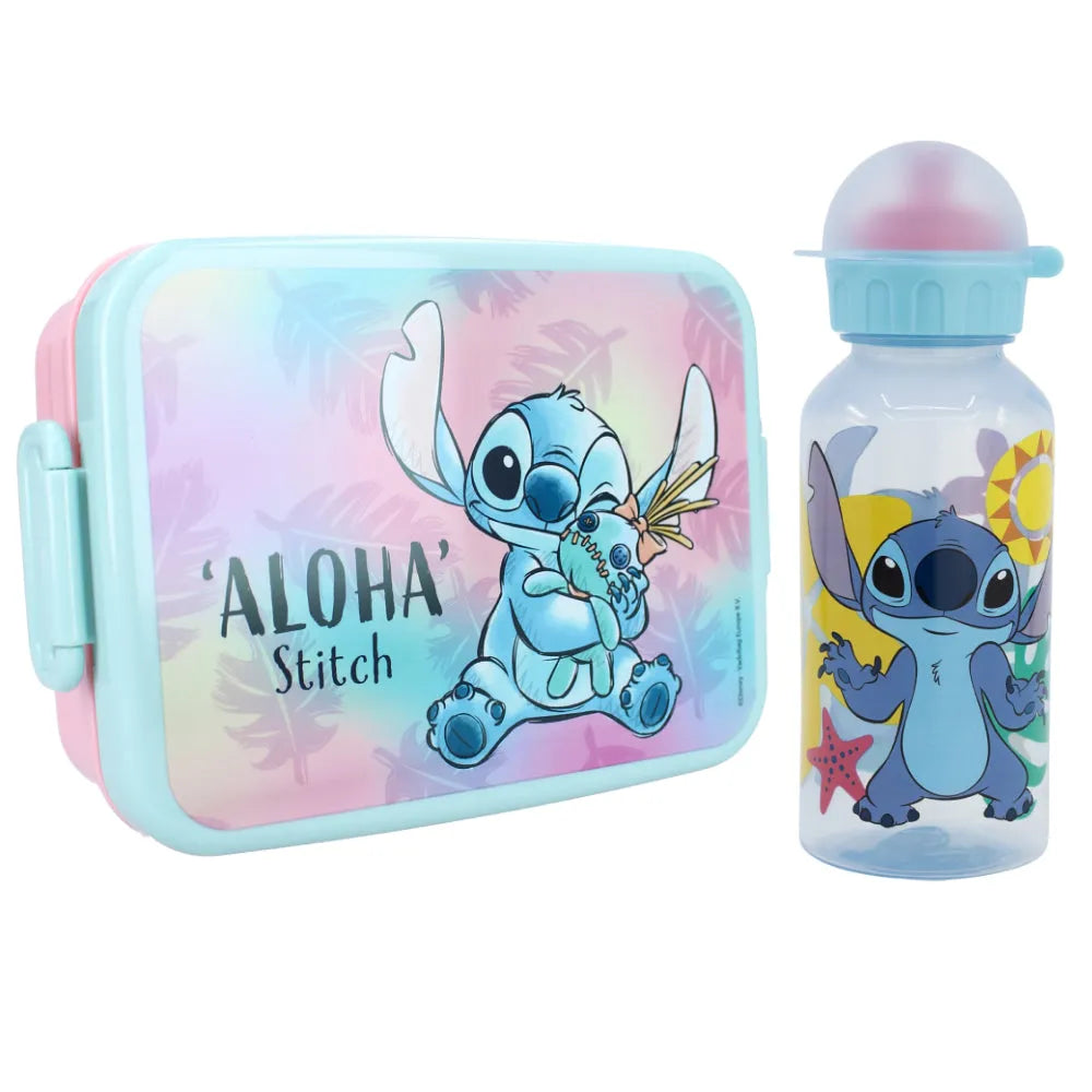 Disney Lilo und Stitch 2 tlg. Lunch Set Brotdose plus Trinkflasche 370 ml - WS-Trend.de