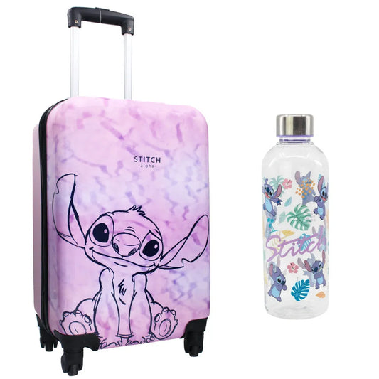 Disney Stitch 2 tlg. Set Trolley Koffer Reisekoffer plus Trinkflasche 850 ml - WS-Trend.de