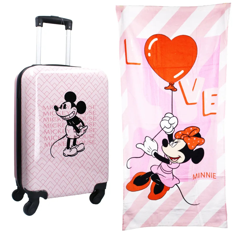 Disney Mickey und Minnie Maus 2 tlg. Set Koffer Reisekoffer plus Strandtuch - WS-Trend.de